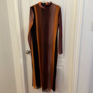 Zara printed tulle dress